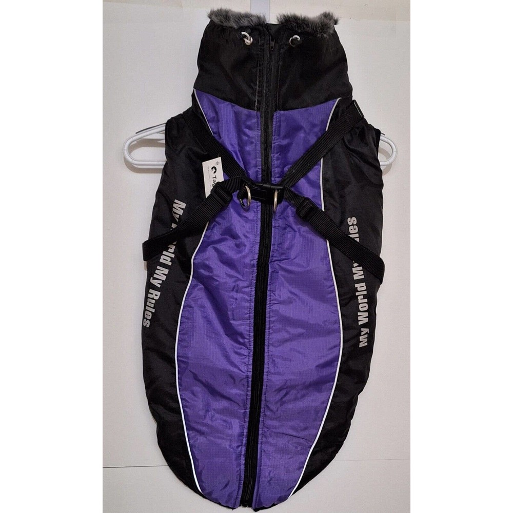 Taglory Waterproof Reflective Dog Coat, Purple & Black-5Xl NWT